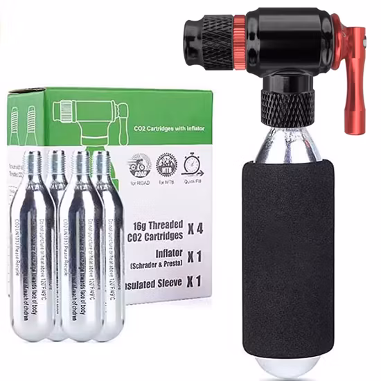 Gute Qualität CO2-Inflator Tragbare Fahrradreifenpumpe für Rennräder und Mountainbikes Mini-Reifenfüller
